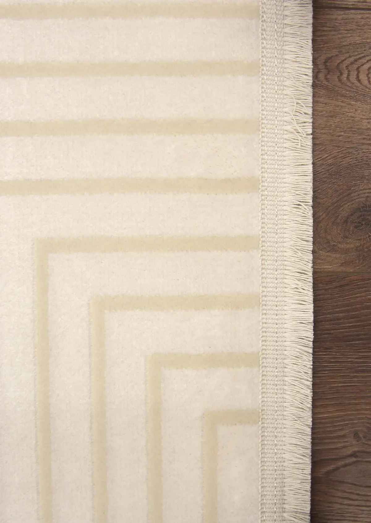 Otranto Modern Krem Akrilik Makine Halısı - Görsel 3