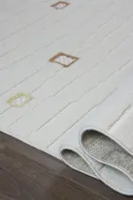 Bouce Modern Krem Polyester Makine Halısı - Görsel 6