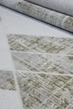 Luart Modern Krem Akrilik Makine Halısı - Görsel 7