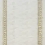 Barret Çerçeveli Krem Polyester Makine Halısı