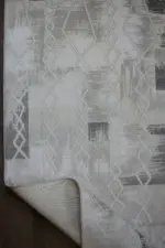 Tuffe Modern Krem Akrilik Makine Halısı - Görsel 4