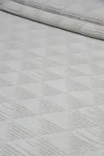 Jaen Modern Krem Yıkanabilir Polyester,Pamuk Makine Halısı - Görsel 6