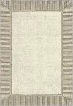 Arenal Çerçeveli Bej Polyester ve Pamuklu Yıkanabilir Kaydırmaz Taban Dijital Baskı Halı