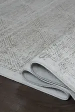 Furze Çerçeveli Krem Vizon Çizgili Akrilik Makine Halısı - Görsel 5