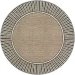 Salvon Çerçeveli Krem Polyester ve Pamuklu Yıkanabilir Kaydırmaz Taban Dijital Baskı Halı - Görsel 7