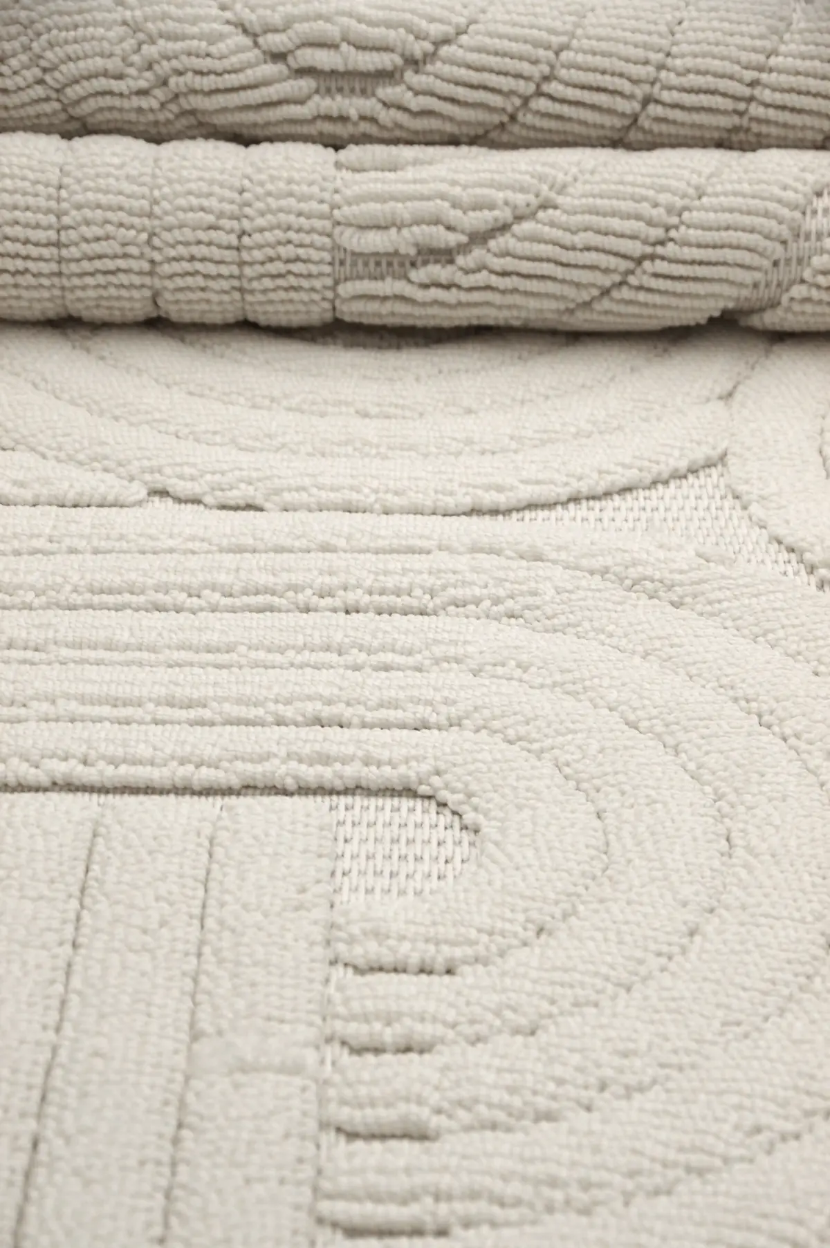 Grotte Modern Krem Bohem Modeli Polyester Makine Halısı - Görsel 5