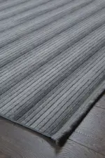 Milton Modern Gri Yıkanabilir Polyester/Pamuk Makine Halısı - Görsel 2