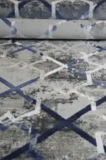 Baeza Modern Gri Akrilik Makine Halısı - Görsel 5