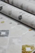 Callow Modern Krem Akrilik Makine Halısı - Görsel 7