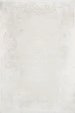 Tolve Çerçeveli Bej Göbekli Akrilik Makine Halısı