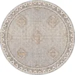 Brera Çerçeveli Bej Polyester ve Pamuklu Yıkanabilir Kaydırmaz Taban Dijital Baskı Halı - Görsel 7