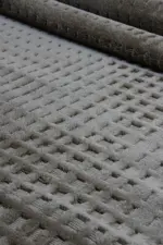 Compton Modern Kahverengi Polyester Makine Halısı - Görsel 6