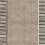 Salvon Çerçeveli Krem Polyester ve Pamuklu Yıkanabilir Kaydırmaz Taban Dijital Baskı Halı