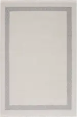 Mora Çerçeveli Krem Akrilik Makine Halısı