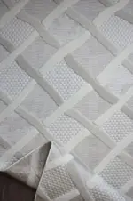 Totes Modern Krem Polyester Makine Halısı - Görsel 4