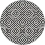 Letras Goemetrik Beyaz Polyester ve Pamuklu Yıkanabilir Kaydırmaz Taban Dijital Baskı Halı - Görsel 7