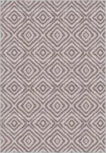 Latina Geometrik Bej Polyester ve Pamuklu Yıkanabilir Kaydırmaz Taban Dijital Baskı Halı