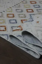 Perry Modern Krem Polyester Makine Halısı - Görsel 6