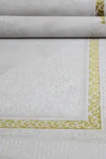 Hales Çerçerveli Krem Akrilik Makine Halısı - Görsel 5