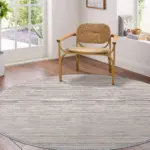 Gago Modern Bej Polyester ve Pamuklu Yıkanabilir Kaydırmaz Taban Dijital Baskı Halı - Görsel 8