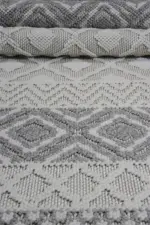 Calcara Modern Krem Polyester Makine Halısı - Görsel 5