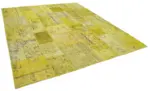 Patchwork Sarı Pamuk Üzerine Yün El Dokuma Kilim-260x305 - Görsel 2