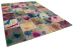 Patchwork Multi Pamuk Üzerine Yün El Dokuma Kilim-250x351 - Görsel 2