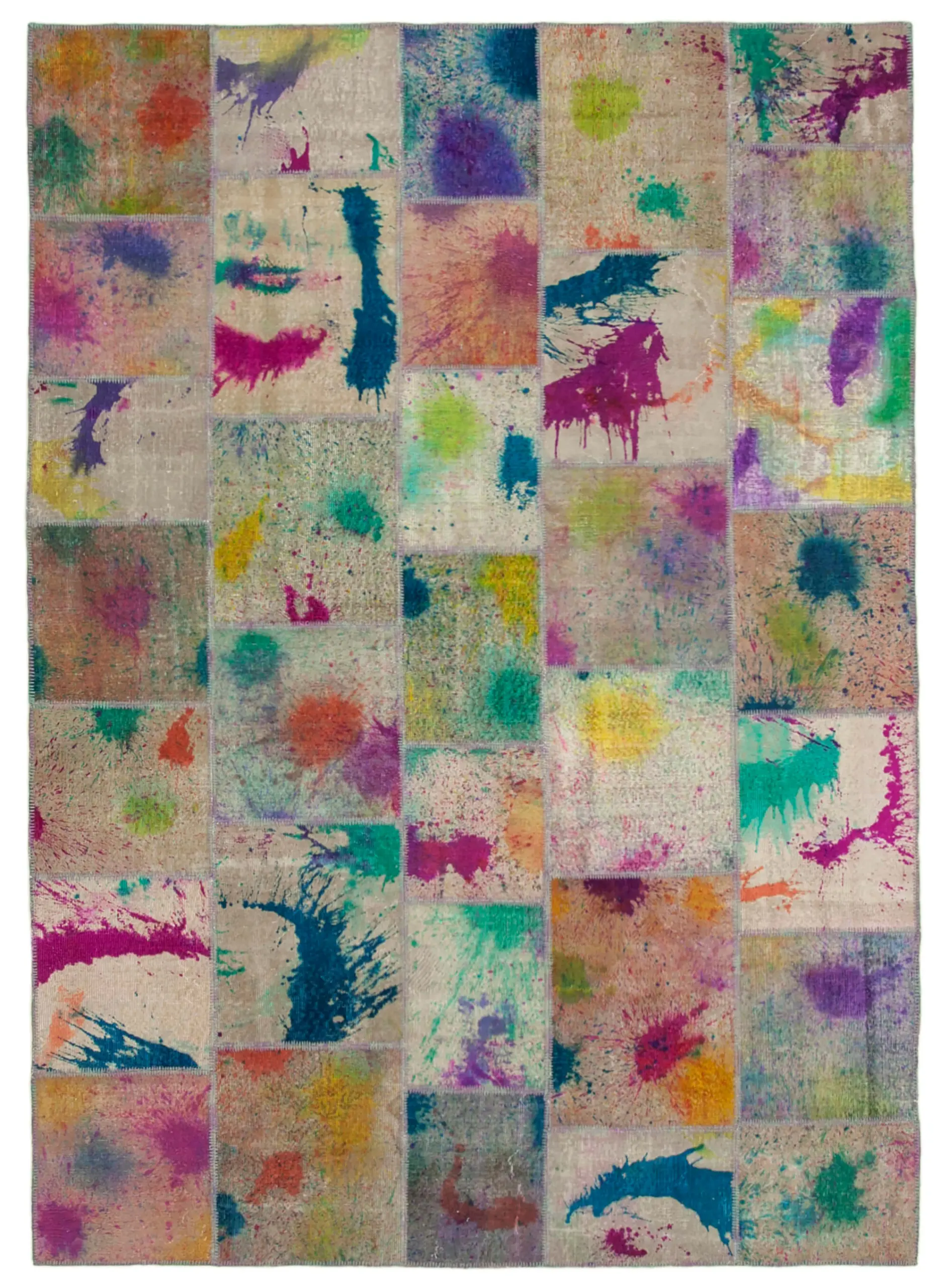 Rc_12384_0_Multicolor_Patchwork_Rugs Patchwork Multi Pamuk Üzerine Yün El Dokuma Kilim-248x352 - Görsel 1