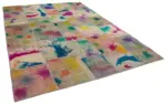 Patchwork Multi Pamuk Üzerine Yün El Dokuma Kilim-248x352 - Görsel 2