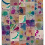 Patchwork Multi Pamuk Üzerine Yün El Dokuma Kilim-252x350