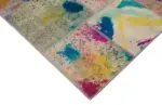 Patchwork Multi Pamuk Üzerine Yün El Dokuma Kilim-252x353 - Görsel 4
