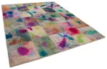 Patchwork Multi Pamuk Üzerine Yün El Dokuma Kilim-237x304 - Görsel 2