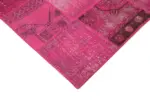Patchwork Pembe Pamuk Üzerine Yün El Dokuma Kilim-250x302 - Görsel 4