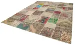 Patchwork Bej Pamuk Üzerine Yün El Dokuma Kilim-304x402 - Görsel 3