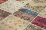 Patchwork Bej Pamuk Üzerine Yün El Dokuma Kilim-304x402 - Görsel 5