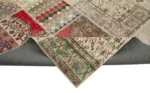 Patchwork Bej Pamuk Üzerine Yün El Dokuma Kilim-304x402 - Görsel 6