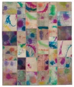 Patchwork Multi Pamuk Üzerine Yün El Dokuma Kilim-246x292