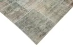 Patchwork Gri Pamuk Üzerine Yün El Dokuma Kilim-258x352 - Görsel 4