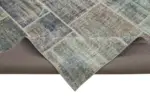 Patchwork Mavi Pamuk Üzerine Yün El Dokuma Kilim-251x355 - Görsel 6