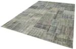 Patchwork Mavi Pamuk Üzerine Yün El Dokuma Kilim-251x355 - Görsel 3