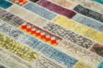 Patchwork Multi Pamuk Üzerine Yün El Dokuma Kilim-166x233 - Görsel 5