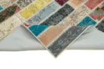 Patchwork Multi Pamuk Üzerine Yün El Dokuma Kilim-166x233 - Görsel 6