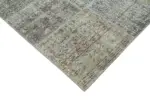 Patchwork Gri Pamuk Üzerine Yün El Dokuma Kilim-171x239 - Görsel 4