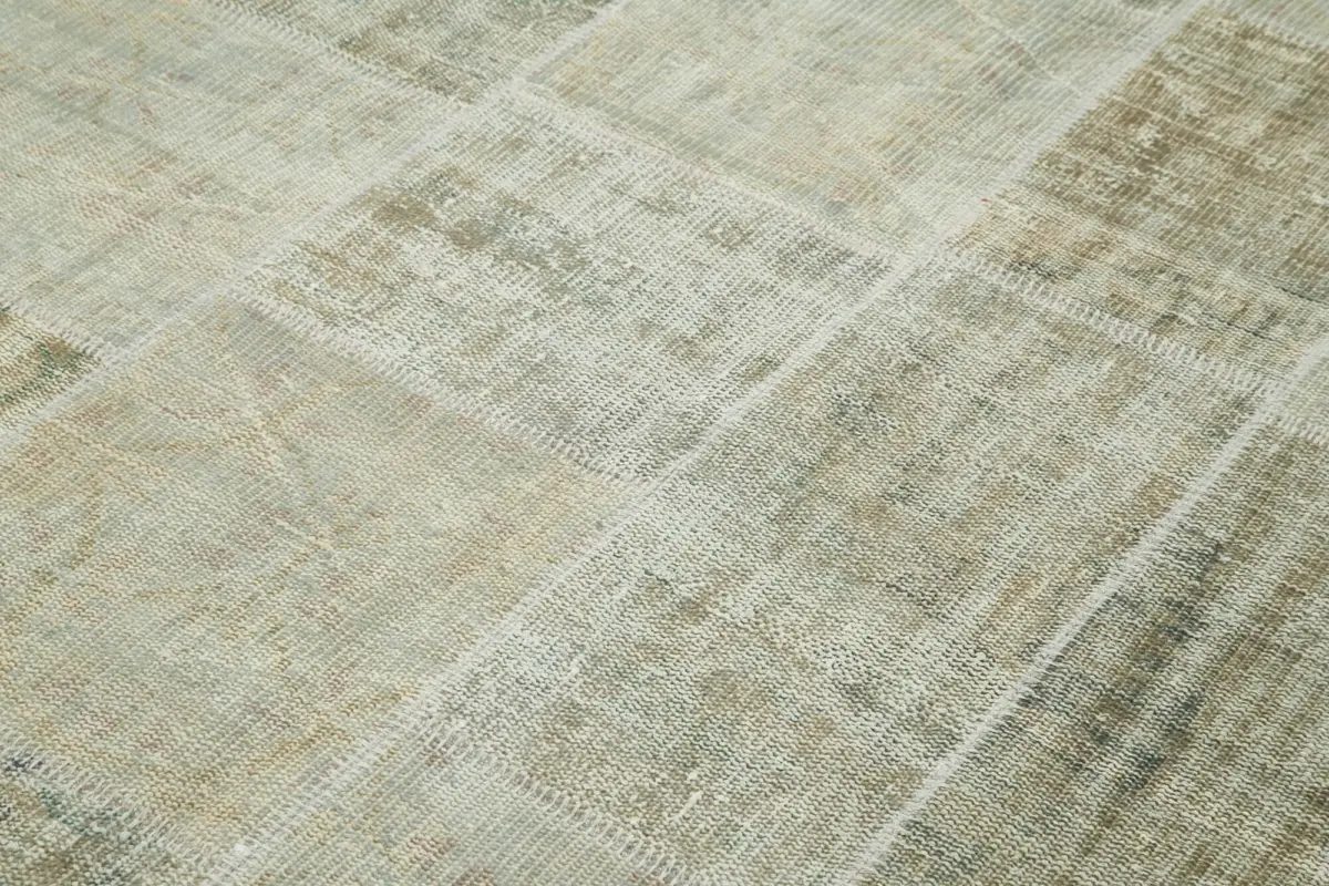 Patchwork Bej Pamuk Üzerine Yün El Dokuma Kilim-171x240 - Görsel 5