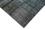 Patchwork Siyah Pamuk Üzerine Yün El Dokuma Kilim-171x246 - Görsel 4