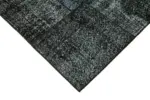 Patchwork Siyah Pamuk Üzerine Yün El Dokuma Kilim-171x240 - Görsel 4