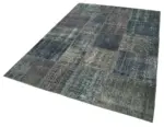 Patchwork Gri Pamuk Üzerine Yün El Dokuma Kilim-171x242 - Görsel 3