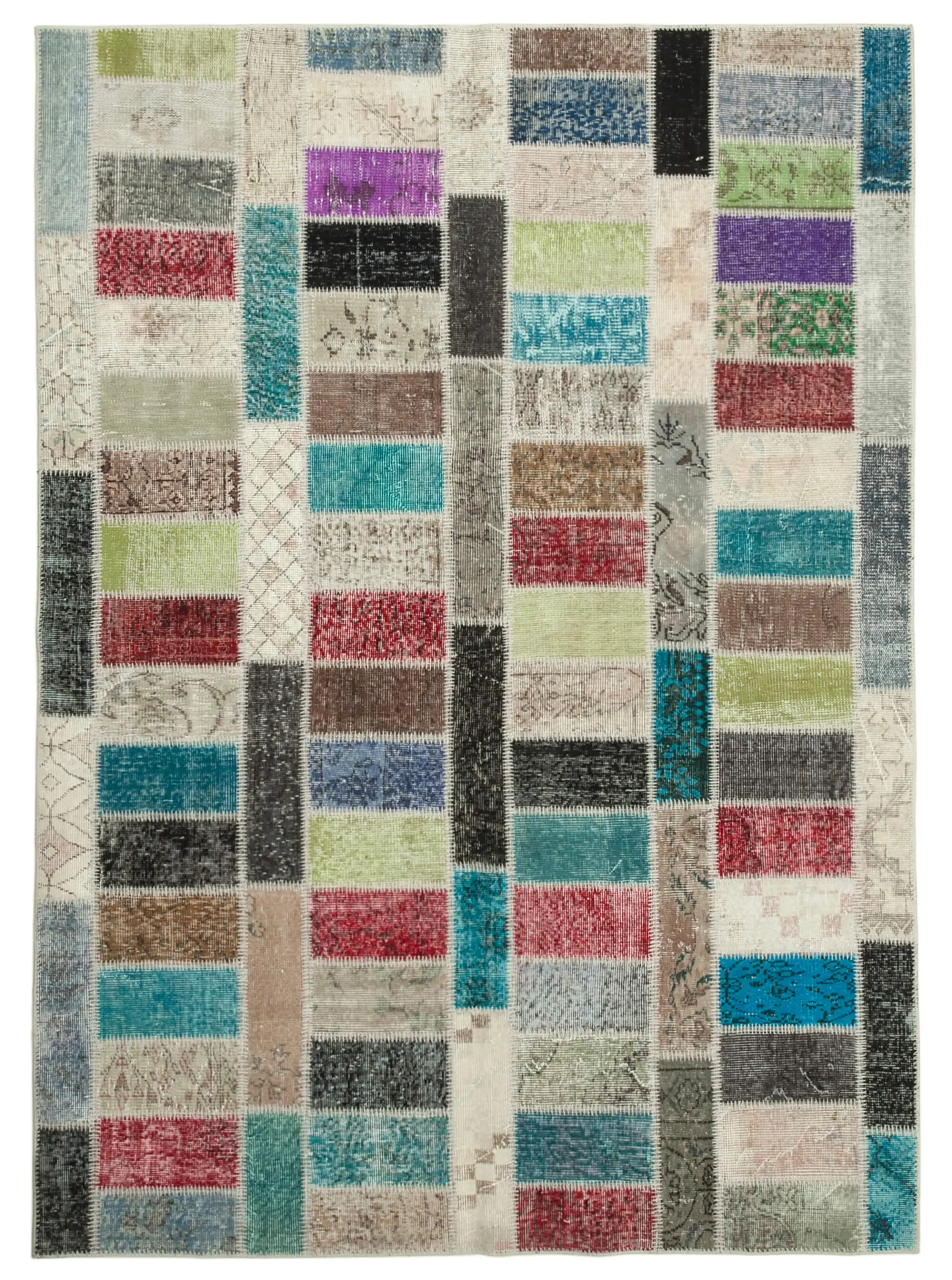 Rc_20936_0_Multicolor_Patchwork_Rugs Patchwork Multi Pamuk Üzerine Yün El Dokuma Kilim-178x246 - Görsel 1
