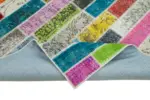Patchwork Multi Pamuk Üzerine Yün El Dokuma Kilim-172x227 - Görsel 6