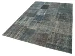 Patchwork Gri Pamuk Üzerine Yün El Dokuma Kilim-170x242 - Görsel 3
